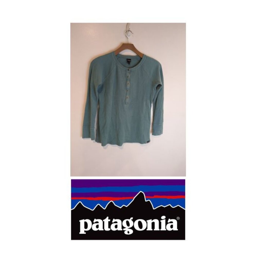 Patagonia Women's Long-Sleeve Henley in Blue, Sz M